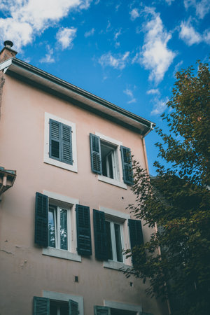 Lovely houses in Geneva, Switzerlandのeditorial素材