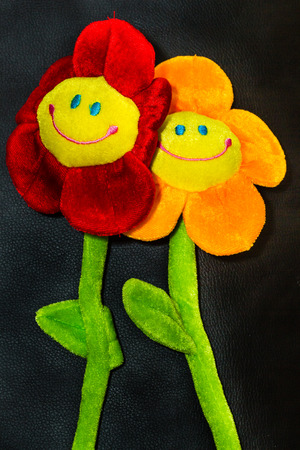 Flower made out of fabricの写真素材