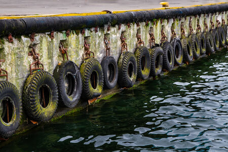 Bumpers with tireの写真素材