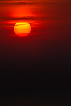 Beautiful sunset above the sea の写真素材