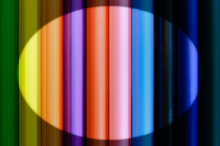 Curtain with colored pencilsの写真素材