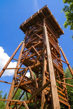 Lookout tower designed for the observation of animalsの写真素材