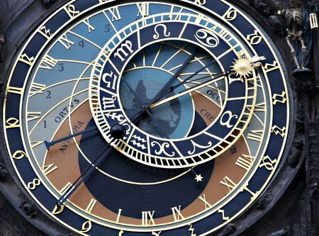 astronomical clock in pragueの写真素材