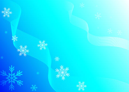 illustration of some snowflakes and blue gradientのイラスト素材