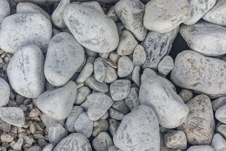 Abstract background with decorative floor pattern of gravel stones, Gravel textureの写真素材