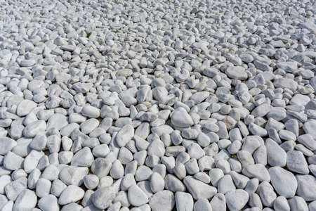 White decorative round stones, Background and textureの写真素材