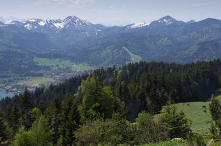 landscape view to the alpsの写真素材