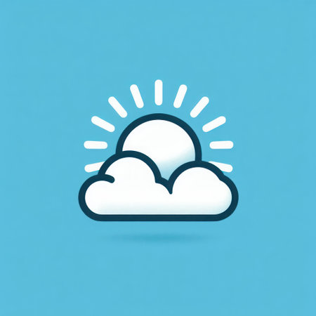 The sun hidden behind a cloudの素材