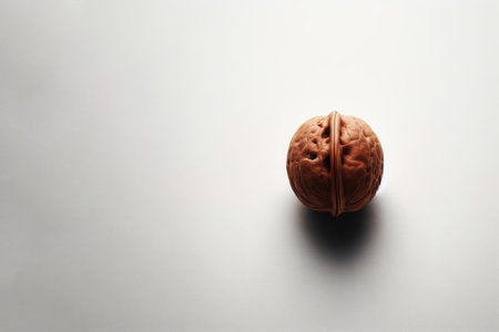 Walnut on a clean background. Space for textの素材