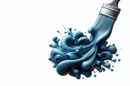 Brush and flowing, thick paint. Abstraction. Space for textの素材