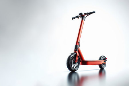 Electric scooter on a clean background. Space for textの素材