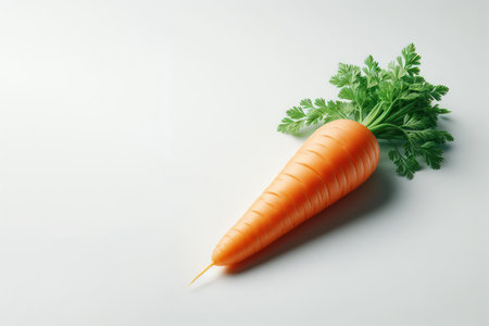 Single carrot on a clean background. Space for textの素材