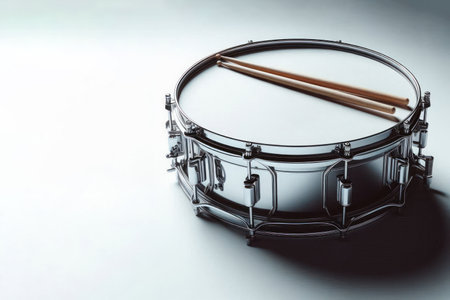 Drum on a clean background. Space for textの素材