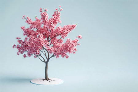 A flowering small tree. Space for textの素材
