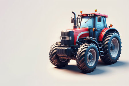 Tractor on a clean background. Space for textの素材