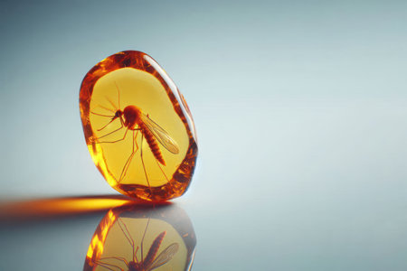 A mosquito inside amber. Space for textの素材