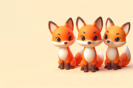 Three small chanterelles. Space for textの素材