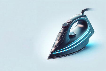 Iron on a clean background. Space for textの素材