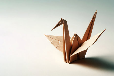 A swan made of paper. Space for textの素材