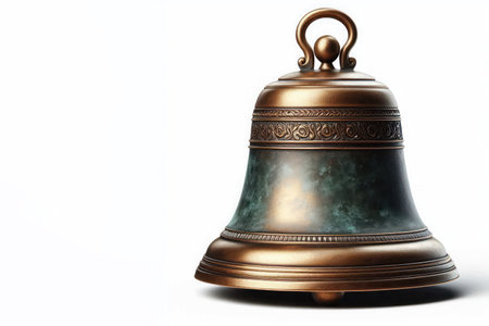 An old bronze bell. Space for textの素材