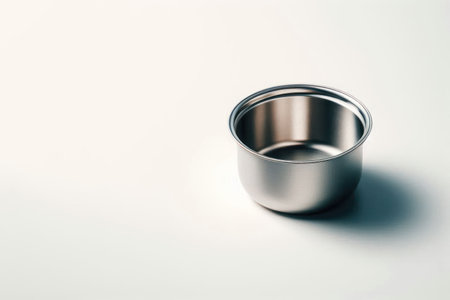 A saucepan on a light background. Space for textの素材