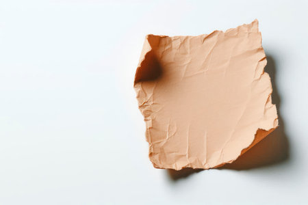 Crumpled clean paper on a light background. Space for textの素材