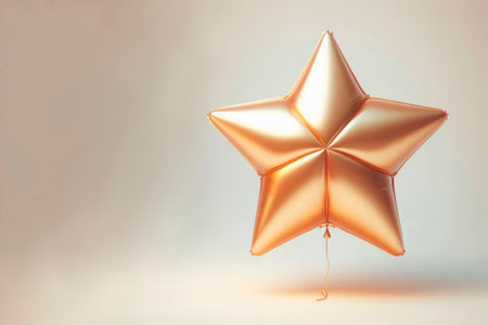 A golden air star on a minimalist background. Space for textの素材
