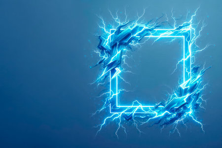 Electric frame with zippers around the edges. Space for textの素材