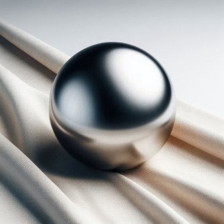 Metal ball on soft fabricの素材