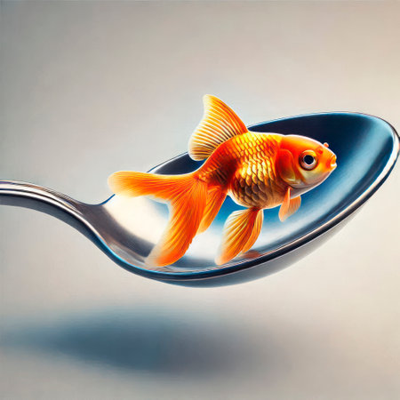 Goldfish on a silver spoonの素材