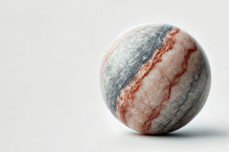 A marble ball with veins. Space for textの素材
