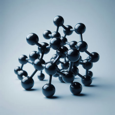 Molecular structure on a clean background. Space for textの素材