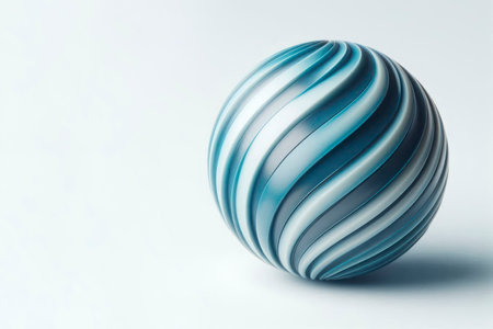 Abstract ball with wavy lines. Space for textの素材