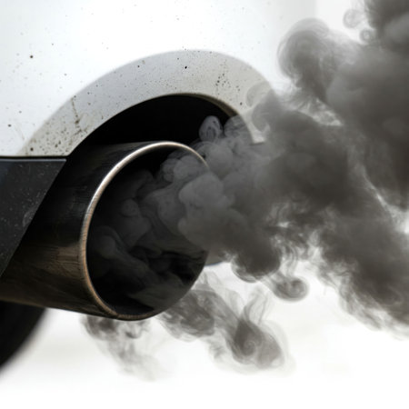 Exhaust pipe with thick black smokeの素材