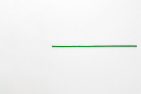 A green stick on a clean light background. Space for textの素材