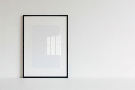 A blank frame that reflects a window. Space for textの素材