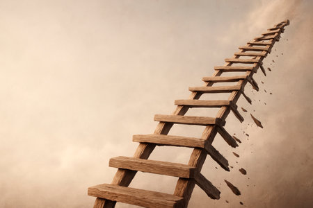 A staircase that disappears into the heavenly void. Space for textの素材