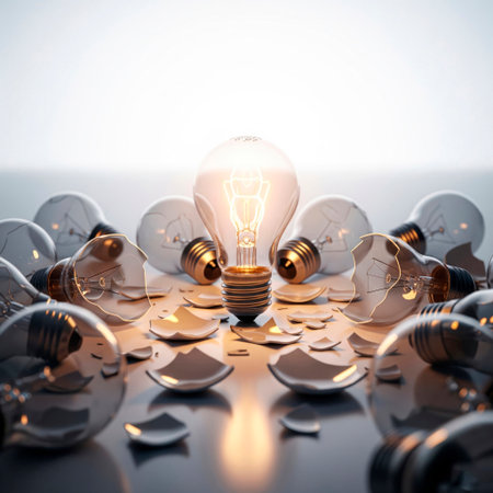 One whole bulb among the broken onesの素材