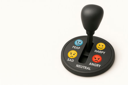 An emotion switch in the form of a car gearbox. Space for textの素材
