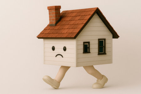 The sad house goes away on its own feetの素材