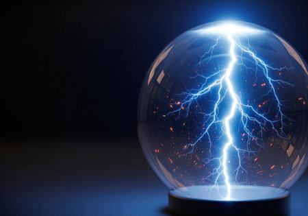 A glass ball with a zipper inside. Space for textの素材