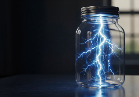 A jar with a caught zipper inside. Space for textの素材