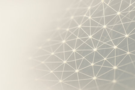 A light network of dots and lines, an abstract background. Space for textの素材