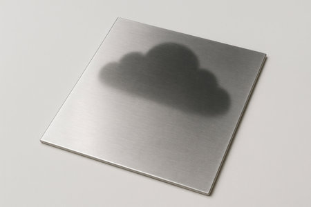 Metal plate with cloud shadowの素材