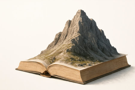 A book that turns into a mountainの素材