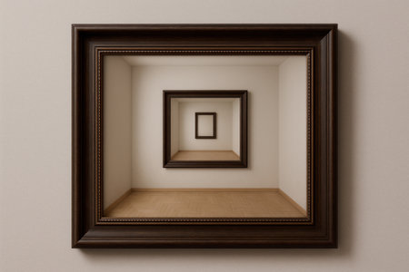 An optical illusion with infinite framesの素材