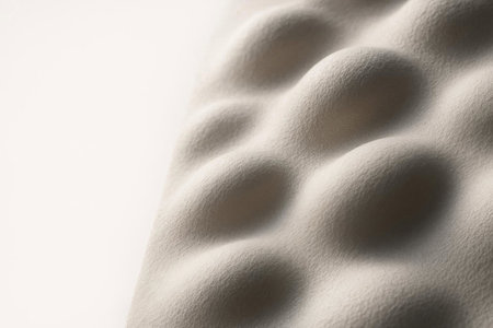 Volumetric wavy textured surface made of plasticine. Space for textの素材