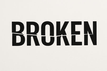 The broken word, visually separated like a crackの素材