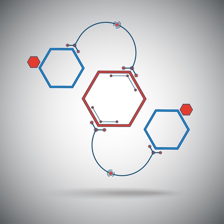 Connected cell  Communication in the form of an arcのイラスト素材