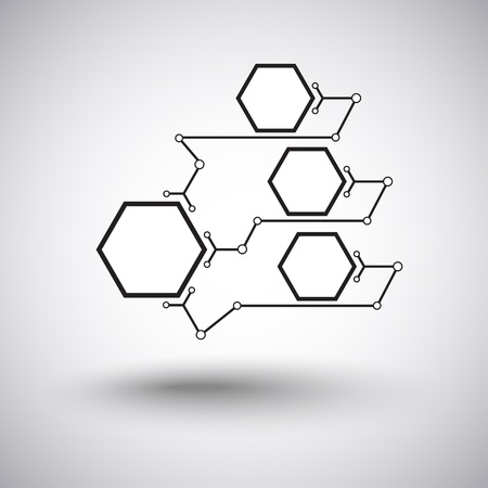 Three small cells are attached to one bigのイラスト素材